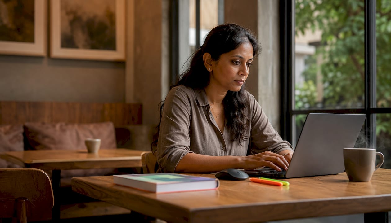 Woman working on AI customer service integration