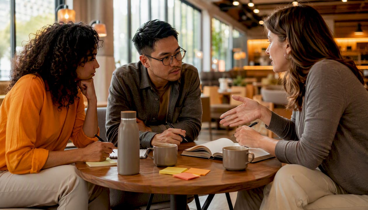 Team discussing ecommerce support tools